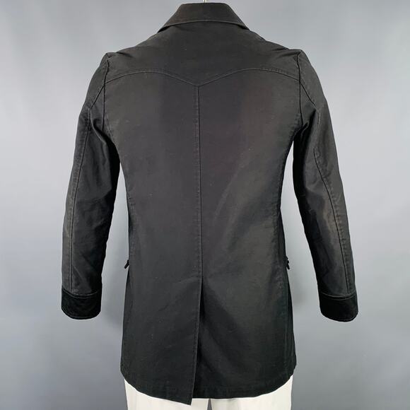 TAKEO KIKUCHI Size L Black Cotton Zip Up Coat - Picture 3 of 11